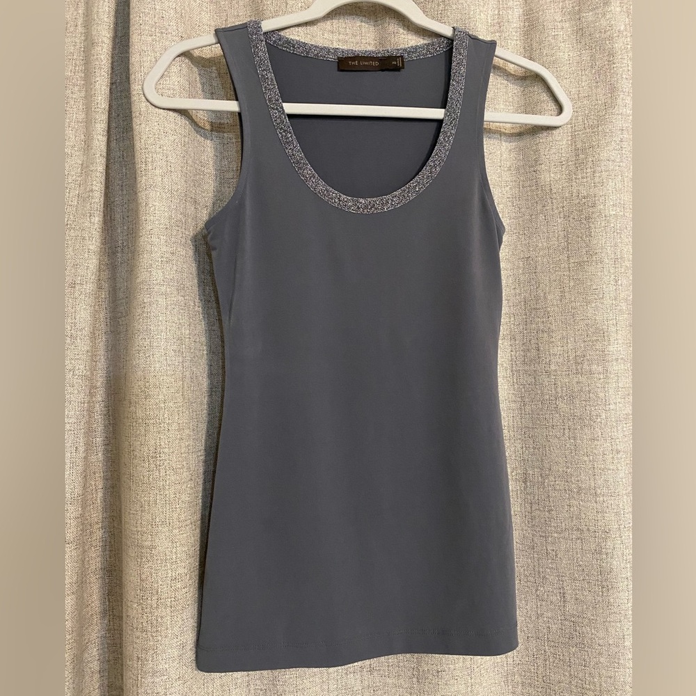 The Limited Elegant Gray Sleeveless Top
